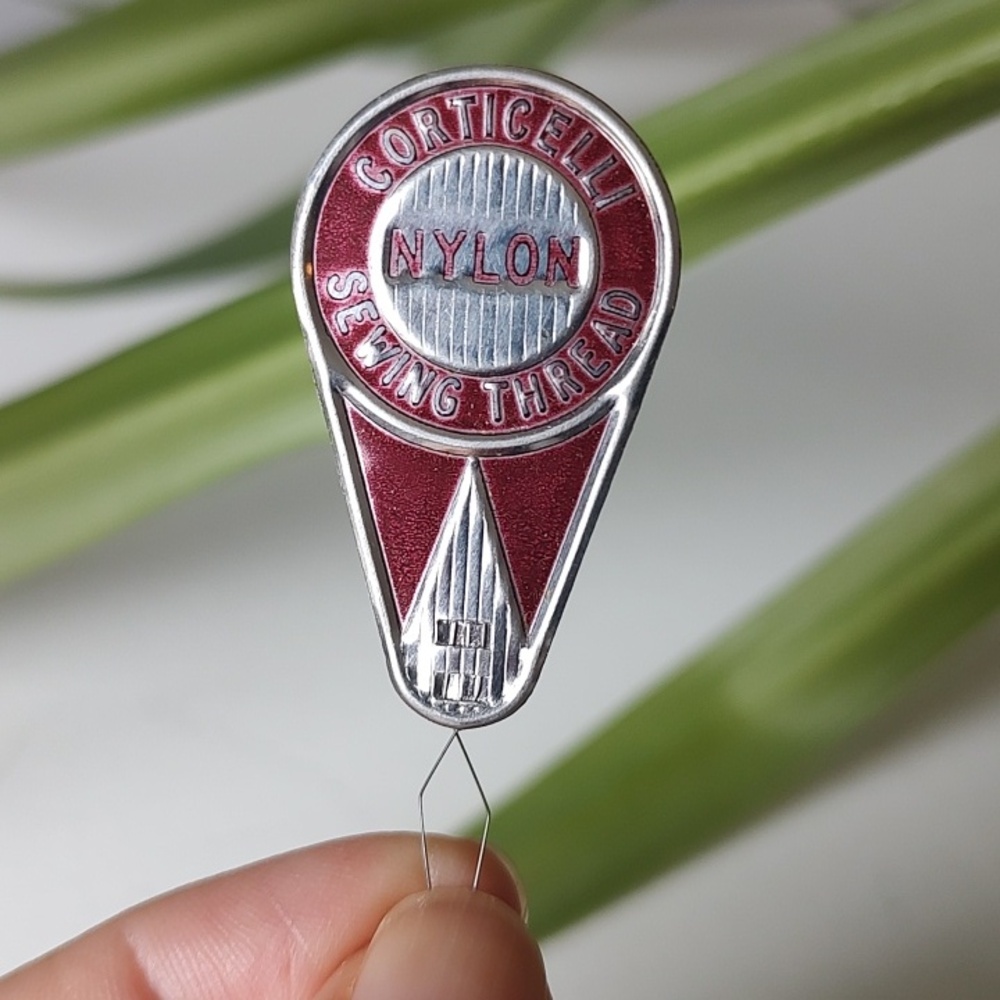 Vintage Corticelli Needle Threader Advertising Nylon Sewing Thread